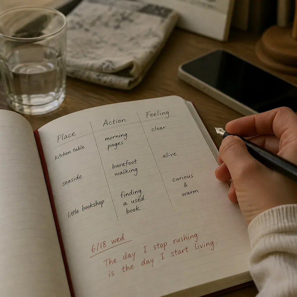 Notebook prompts for a clearer Dream-Self scene
